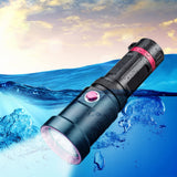 1 x RAW Customer Returns Diving Flashlight Super Bright 3000 Lumens Diving Lamp IPX8 Waterproof LED Diving Lights Underwater Rechargeable up to 150m Depth with 1 26650 Battery and Charger for Divers Outdoor Hiking Camping - RRP €36.68