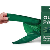 37 x Brand New OutPaws Dog Poop Bags with Handles, 100 Leak Proof and Extra Thick, Compostable Dog Poop Bags, Lavender Scented, 120 Count - RRP €372.59