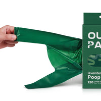 3 x Brand New OutPaws Dog Poop Bags with Handles, 100 Leak Proof and Extra Thick, Compostable Dog Poop Bags, Lavender Scented, 120 Count - RRP €30.21