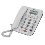 1 x RAW Customer Returns Vbestlife Landline Telephone with Large Screen and 2 Line Cable, Speed Dial Call Memory, Noise Cancellation Clear Sound, for Home Office Hotel - RRP €32.72