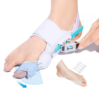 1 x RAW Customer Returns EVXVE Hallux Valgus Correction Set, Adjustable Hallux Valgus Splint Night, Silicone Pads for Hallux Valgus Toe Spreader for Unisex - RRP €31.39