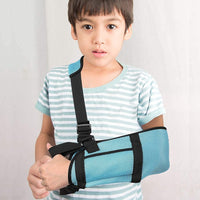 1 x RAW Customer Returns Kids Arm Sling Shoulder Brace Lightweight Immobilizer with Breathable Mesh, Adjustable Arm Support Strap with Storage for Arm Stabilization, Dislocation Injury Recovery - RRP €18.12