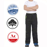 1 x RAW Customer Returns LANBAOSI children s softshell trousers with reflector, fleece inner trousers for boys, girls, windproof, waterproof, warm outdoor trousers, ski trousers in winter - RRP €36.29