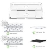 1 x RAW Customer Returns Transparent acrylic keyboard stand and touchpad tray pad Suitable for 2 3 generation of Apple Magic Keyboards and Apple Magic Touchpads, Comfortable to relieve wrist pain hand rest - RRP €50.41