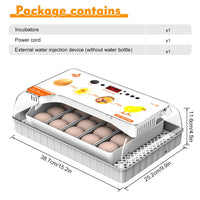 1 x RAW Customer Returns Incubator Chickens Fully Automatic, Hatching Machine 20 Eggs Incubator with Display, Temperature Control Egg Incubation Hatcher for Chicken Goose, Duck, Pigeon, Quail, Bird 20 Eggs  - RRP €96.12