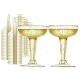 1 x RAW Customer Returns TSLBW Pack of 20 champagne glasses, 5 oz gold glitter champagne glasses, champagne flutes for weddings, birthdays, anniversaries, picnics, outdoor parties gold B  - RRP €13.98