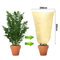 1 x RAW Customer Returns Winter protection for potted plants 280x300cm, winter protection for plants 80g m nonwoven fabric beige anti-frost apply to palm lemon tree 1 piece - RRP €20.16