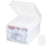 1 x RAW Customer Returns Lifewit storage box, 13x18cm 5R, photo organizer, 9 inner picture containers, dia. Photo boxes, seed storage, craft box for cards, pictures, stamps, office supplies, with 1 sheet of label stickers - RRP €27.22