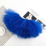 4 x Brand New Ushiny Short Tulle Skirt Tutu Retro Style Ballet Petticoat Classical Dance Elastic 6 Layers Tulle Tutu Skirt for Parties Costumes Halloween Dance Costumes - RRP €91.2