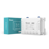 1 x RAW Customer Returns SONOFF 4CHPROR3 4-Gang Wi-Fi Smart Switch, Self-Locking, Locking and Inching Mode, 433MHz RF Remote Control, Remote Controlled Garage Door and Roller Shutters, Works with Alexa, Google Home, IFTTT - RRP €37.37