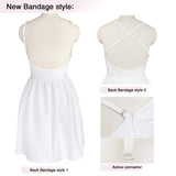 1 x RAW Customer Returns FANCYINN Women s Summer Dress Sleeveless Spaghetti Strap Dresses Elegant Backless Short Dress Mini Dress White M 38-40  - RRP €33.95