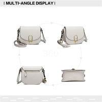 1 x RAW Customer Returns Miss Lulu Women s Shoulder Bag Key Lock Shoulder Bag White  - RRP €26.99