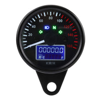 1 x RAW Customer Returns Motorcycle Speedometer, Universal Plastic Digital Motorcycle Speedometer LED LCD KMH Tachometer160KMH DC12V - RRP €31.74