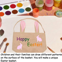 2 x RAW Customer Returns YGCHEN Easter bag jute bag rabbit children s Easter nests to fill Easter baskets gift bags candy bag with rabbit ears for Easter eggs, cookies, candies - RRP €30.22