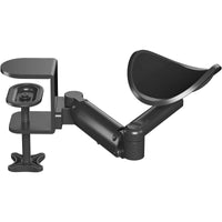 1 x RAW Customer Returns BONTEC Ergonomic Armrest Support for Desk, Arm Rest, Rotating Wrist Rest Support Black , Extendable and Adjustable, Aluminum Material - RRP €30.31