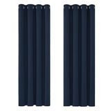 1 x RAW Customer Returns Deconovo blackout curtains with cold protection, opaque cold protection curtain, 220x140 cm height x width , dark blue, set of 2 - RRP €40.99