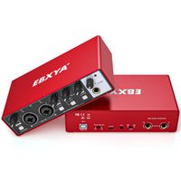 1 x RAW Customer Returns EBXYA USB Audio Interface 24-bit 192 kHz 2i2 USB Sound Card Interface with MIC XLR Line Inputs, High Fidelity Mic Preamps for Recording, Streaming and Podcasting Driver-free Installation  - RRP €59.99