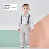 1 x RAW Customer Returns Newborn Gentleman Outfits and Coordinates, Bow Shirt and Suspenders Trousers 5 Pieces 12-18 months, Size 80, Sailing Boat  - RRP €35.99