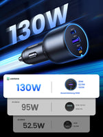 1 x RAW Customer Returns UGREEN cigarette lighter USB C 130W USB C car charger 3-port car charger USB C compatible with iPhone 15 15 Plus 15 Pro 15 Pro Max 14 13 12, MacBook Pro Air, Surface Pro, Galaxy S24 S23 etc. - RRP €32.99