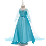 2 x Brand New Discoball Elsa Children s Princess Dress - Shiny Dress - Girls Dress - Long Sleeve Pleated Dress - Blue - RRP €38.4