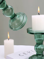 1 x RAW Customer Returns Lewondr Resin Marble Style Candle Holder, 3 Pieces Candlesticks in Different Sizes, Table Decoration Tealight Holder for Romantic Dinner, Wedding, Christmas, Birthday, Green - RRP €29.23