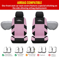 1 x RAW Customer Returns AUTOYOUTH Car Seat Covers Universal Fit Complete Set Car Seat Protector Tire Rails Car Seat Accessories, Pink - RRP €45.99