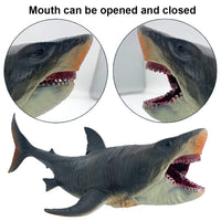 1 x RAW Customer Returns SIENON Large Shark Toy Megalodon 27CM Realistic Figure Deep Sea Creature Plastic Hand Painted Ocean Animal Model Playset for Bath Toys Cake Topper Collection - RRP €18.14