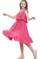 1 x Brand New GRACE KARIN Girls Formal Dress 116 Elegant One Shoulder Children Pink Princess Wedding Flower Girl Party School Dress 122 Summer A-Line - RRP €27.6