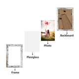 1 x RAW Customer Returns HORLIMER Set of 15 10x15 Photo Frames for the Wall or Table, Vintage Rustic Wooden Multiple Photo Frame in Birch White Color - RRP €28.99