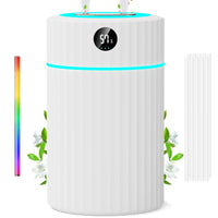 1 x RAW Customer Returns Humidifier Bedroom 36H Double Spray with LED Screen, 23dB Quiet Humidifier, Room Humidifier with 7 Colors Light 10 Filters, 1.8L Room Humidifier for Children s Room Baby, Aroma Diffuser 40  - RRP €30.74