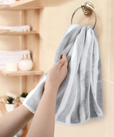 8 x Brand New KinHwa Pack of 2 microfibre towels, highly water-absorbing microfibre towel, microfibre bath towel, super soft shower towels, quick-drying and absorbent, 40 cm x 76 cm, light grey - RRP €122.0