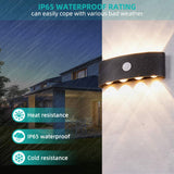 1 x RAW Customer Returns INHDBOX 8W wall light wall lamp with motion sensor, LED outdoor wall light waterproof IP65 wall lighting modern up down outdoor light aluminum outdoor wall lights wall lamp indoor outdoor warm white - RRP €30.24