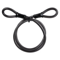 1 x RAW Customer Returns Wisebom Bike Security Cable Lock, Bicycle Cable 12mm x 1.2m Braided Steel Cable Wire Rope Security Cable Steel Cable with Eyelets Bike Security Cable Lock for Bicycle Security - RRP €24.0