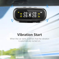 1 x RAW Customer Returns Solar TPMS Tire Pressure Monitoring System with 4 Wireless Sensors TPMS Pressure Monitoring System Real Time Display 21-87 PSI - RRP €35.3