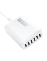 1 x RAW Customer Returns USB Charger, Evatronic 60W 6-Port Desktop USB Charging Station with Multiple Ports for iPhone15 13 12 Pro Max XS Max XR X 8 7 Plus,Huawei,Tablets, iP-ad Pro Air Mini - RRP €27.22