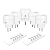 1 x RAW Customer Returns UCOMEN wireless sockets with remote control, 5 sockets with 2 remote controls, 16A 3680W wireless socket set range 30m, wireless switch set self-learning function for household appliances, white - RRP €36.68