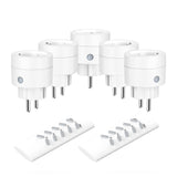 1 x RAW Customer Returns UCOMEN wireless sockets with remote control, 5 sockets with 2 remote controls, 16A 3680W wireless socket set range 30m, wireless switch set self-learning function for household appliances, white - RRP €36.68