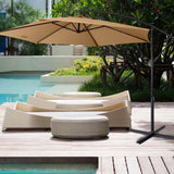 1 x RAW Customer Returns LMYDIDO 300cm Parasol Replacement Cover 6 Ribs Replacement Parasol Canopy Replacement Cover with 6 Ribs Outdoor Umbrella Sun Protection Khaki  - RRP €35.28