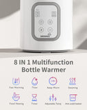 1 x RAW Customer Returns Bottle warmer baby Sterilizer for baby bottles 8-in-1Fast baby food heater Keeping baby food warm defrosting BPA-free bottle warmer, baby food warmer with LCD display - RRP €47.99