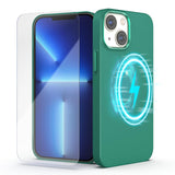 1 x RAW Customer Returns SURPHY Magnetic Case for iPhone 13 Case Thin, Magnetic Cell Phone Case iPhone 13 Ultra Thin, iPhone 13 Case Hard PC Protective Case Anti-Scratch Compatible with iPhone 13 6.1 inch, Teal Green - RRP €21.6