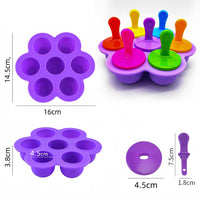 33 x Brand New BOOSHMall ice cream molds silicone, ice cream molds popsicle silicone, silicone mini ice cream molds, ice cream silicone mold for DIY summer ice cream, for freezing fruit or yogurt, purple - RRP €263.67