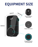 1 x RAW Customer Returns FoxEss EV Charger Smart APP with Type 2, Type 2 Charging Wallbox 7.3kW with Single Phase Electric Vehicle Charging Station 8A-32A Mains Adapter IP65 Black 7.3KW Socket WiFi RFID  - RRP €355.08