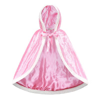 2 x Brand New ZaisuiFun Girls Hooded Princess Cape for Fancy Dress Costume Carnival Party Cosplay Halloween Christmas Velvet, Pink-B, 134-140 Label 140  - RRP €38.4