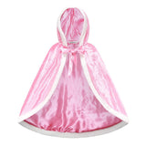 2 x Brand New ZaisuiFun Girls Hooded Princess Cape for Fancy Dress Costume Carnival Party Cosplay Halloween Christmas Velvet, Pink-B, 134-140 Label 140  - RRP €38.4