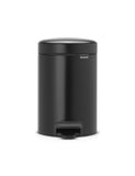 1 x RAW Customer Returns Brabantia 113321 pedal bin with plastic inner bucket, steel, matt black, 3 liters - RRP €37.97