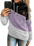 1 x RAW Customer Returns Dokotoo Women s Hooded Sweatshirt Winter Autumn Hoodies Long Sleeve Turtleneck Sweater, Purple, S - RRP €33.99