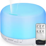 1 x RAW Customer Returns Hianjoo Aroma Diffuser 450ml, Humidifier with Timer, Ultrasonic Aromatherapy Diffuser 7 Colors LED with Remote Control for Bedroom Office Yoga Spa - Pure White - RRP €19.57