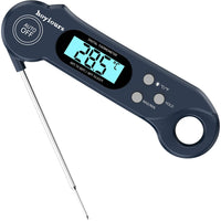 1 x RAW Customer Returns hoyiours Grill Thermometer Meat Thermometer Kitchen Thermometer, Digital Roast Thermometer Universal Cooking Thermometer, 4.7in Foldable Long Probe and LCD Screen, Navy Blue - RRP €9.99