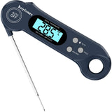 1 x RAW Customer Returns hoyiours Grill Thermometer Meat Thermometer Kitchen Thermometer, Digital Roast Thermometer Universal Cooking Thermometer, 4.7in Foldable Long Probe and LCD Screen, Navy Blue - RRP €9.99