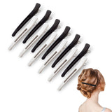 1 x Brand New Pack of 12 hair clips, sectioning clips, hairdresser s black and white, hair clips, hairdressing supplies for styling and cutting, hair clips for women with silicone band, non-slip no-trace hairpins - RRP €9.06